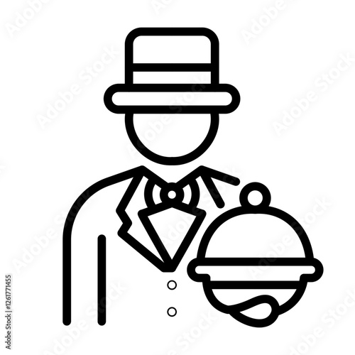 Butler Service Vector Icon