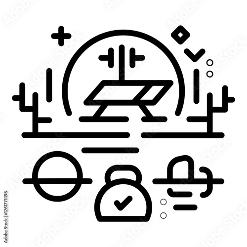 Fitness Center Vector Icon
