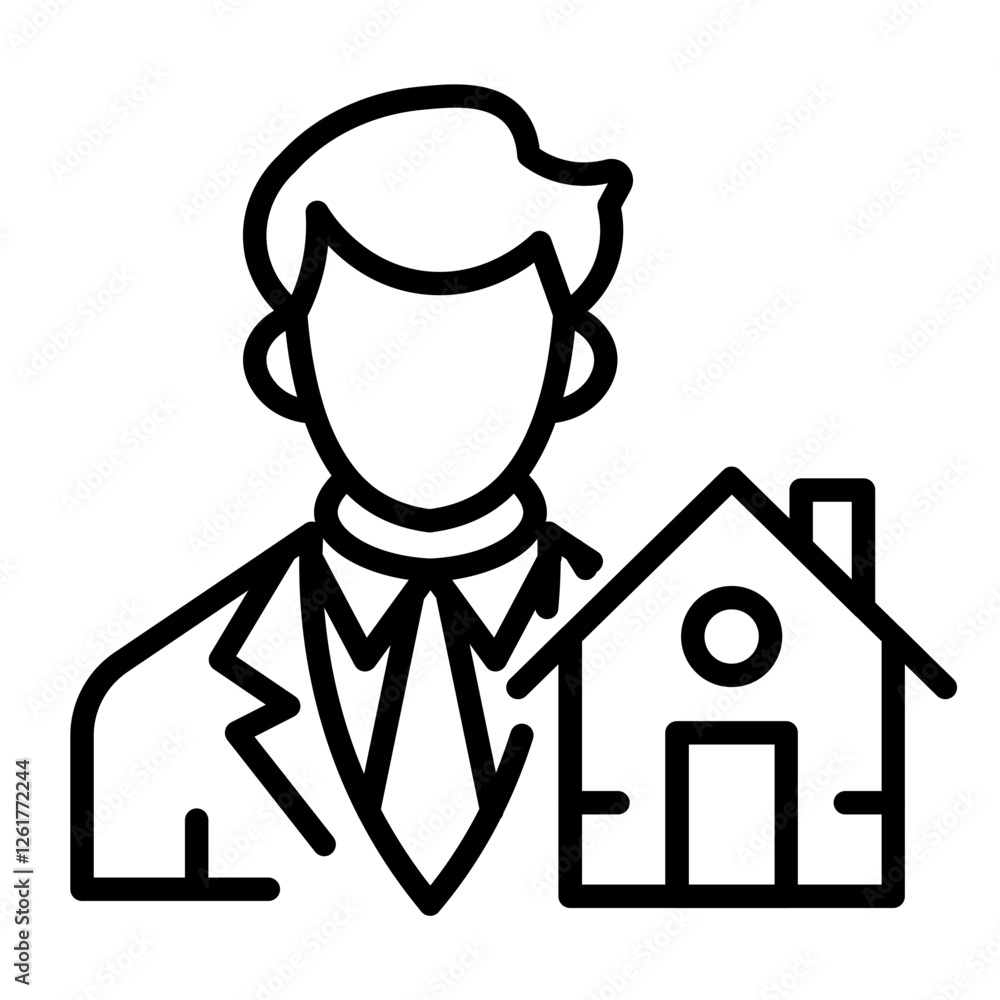 Real Estate Agent Vector Icon Real Estate Agent Vector Icon