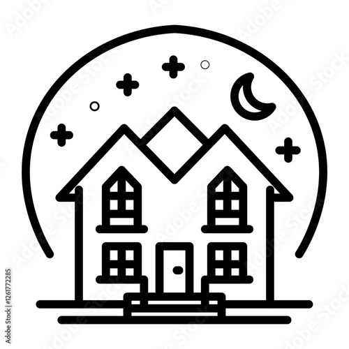 Residential Building Vector Icon