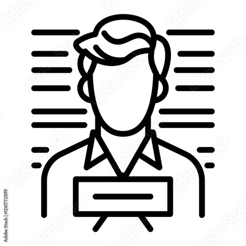 Mugshot Vector Icon