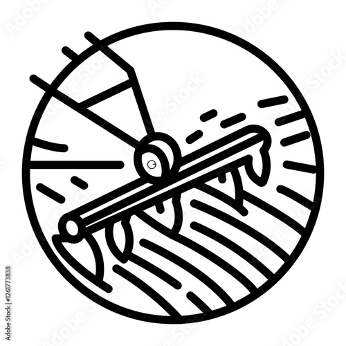 Field Plow Vector Icon
