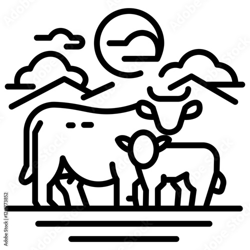 Livestock Vector Icon