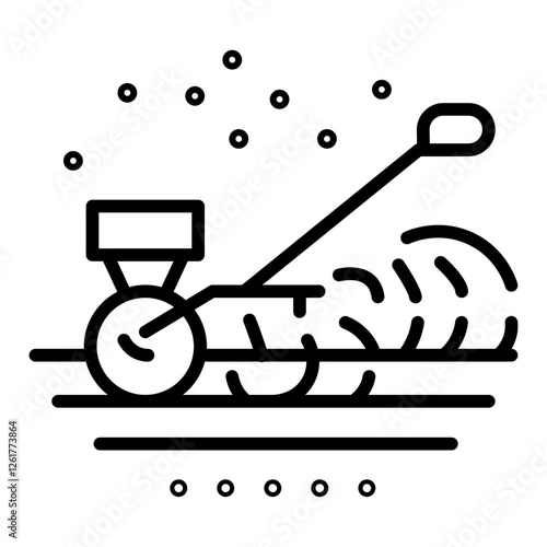 Plowing Vector Icon