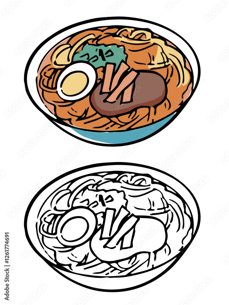 Fototapeta premium ペン風ラーメン