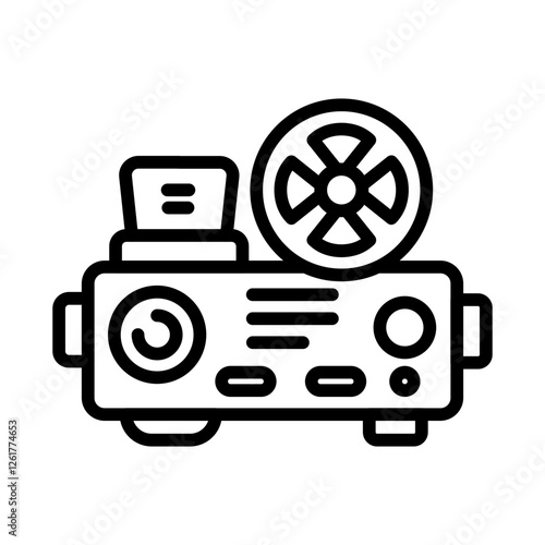 Digital Cinema Projector Vector Icon