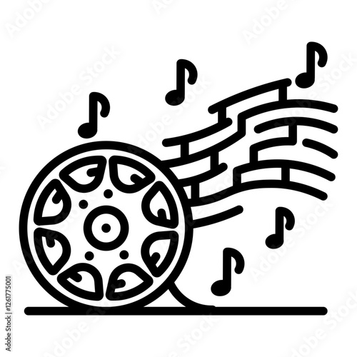 Movie Soundtrack Vector Icon
