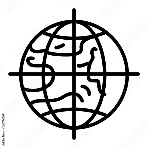 Globe Map Icon