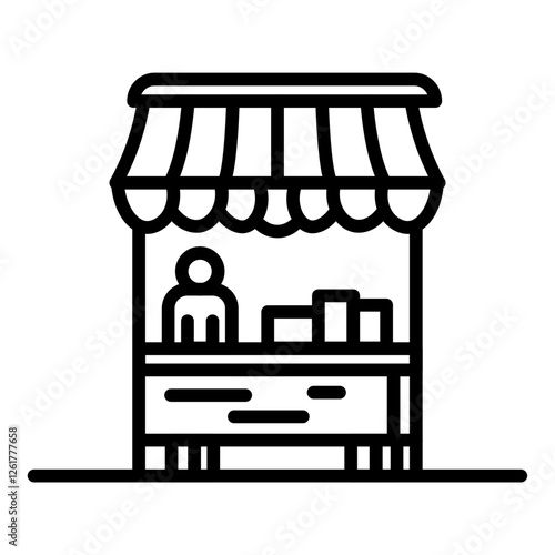Street Market Vector Icon