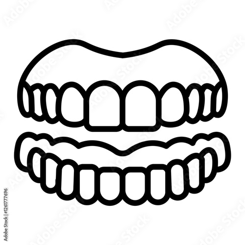 Custom Dentures Vector Icon