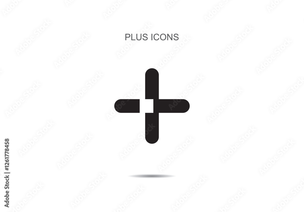 Obraz premium plus icons vector illustration on background