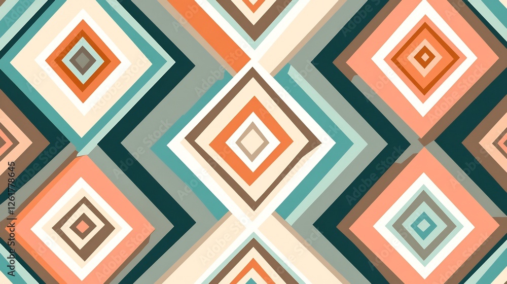 Abstract Geometric Pattern Warm Color Scheme. AI Generated Abstract Geometric Pattern Warm Color Scheme. AI Generated
