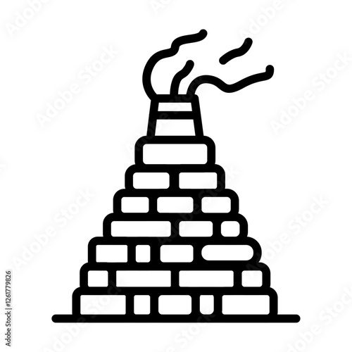 Brick Kiln Vector Icon