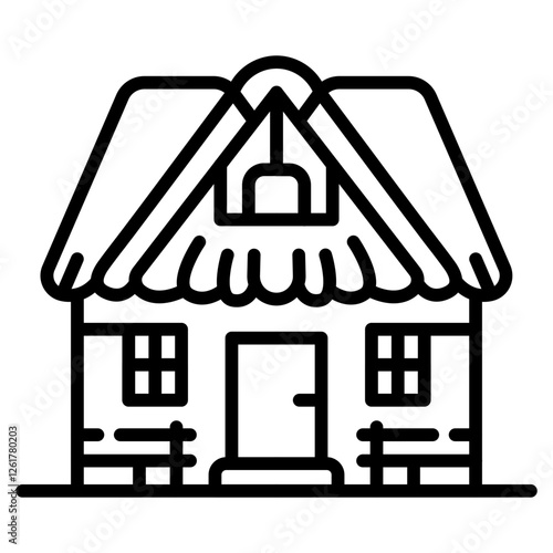 Village Inn Vector Icon