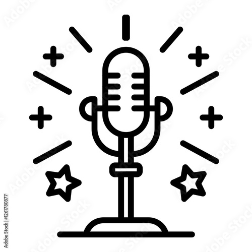 Stand-Up Comedy Mic Icon