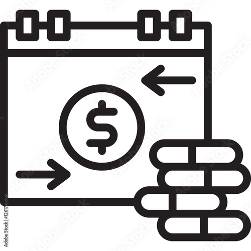 Recurring Payment Vector Icon photo