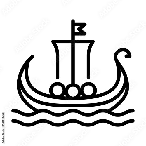 Viking Longship Icon