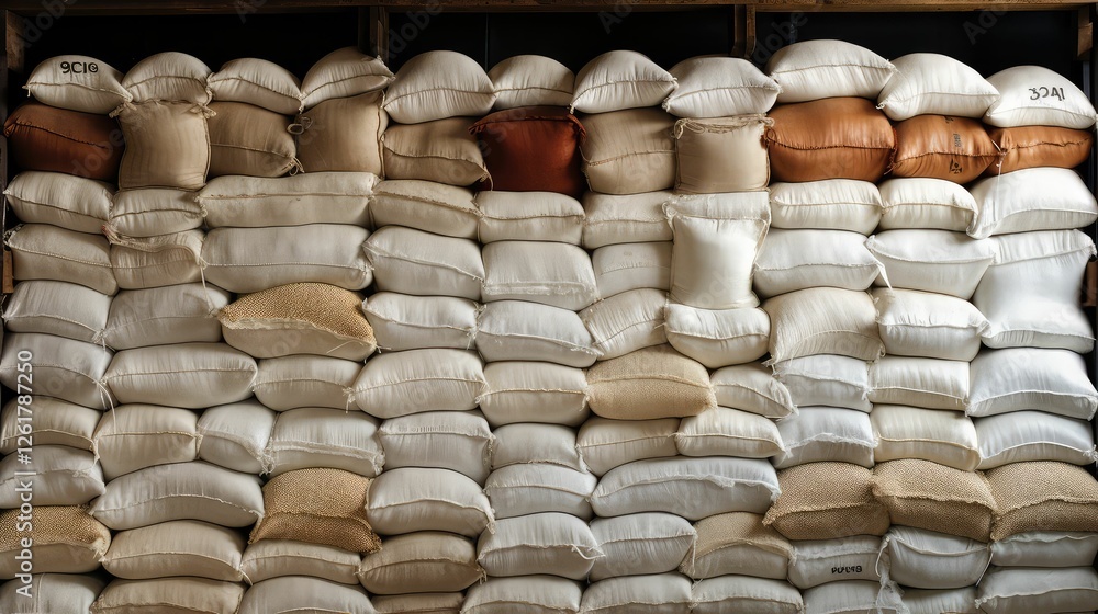 Obraz premium rice white sack