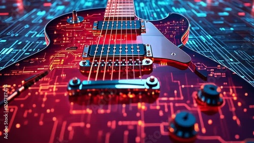Cyberpunk Electric Guitar: Fusion of Music and Technology