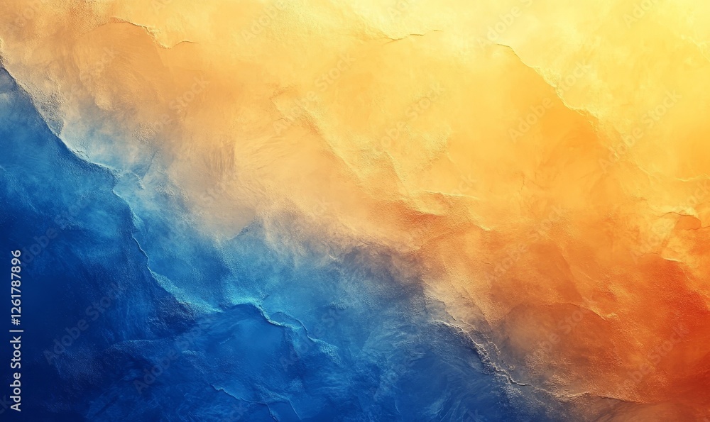 Warm Yellow and Blue Gradient Background with a Grainy Texture, Generative AI Warm Yellow and Blue Gradient Background with a Grainy Texture, Generative AI