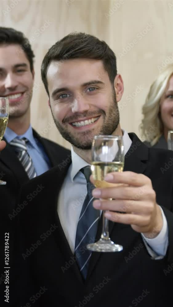 Business people toasting with champagne Business people toasting with champagne