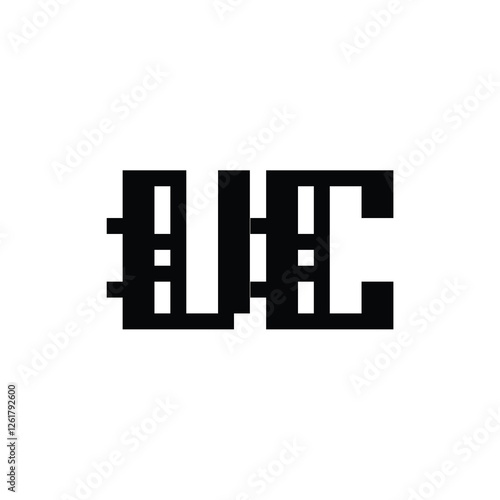 VC monogram logo design letter text name symbol monochrome logotype alphabet character simple logo