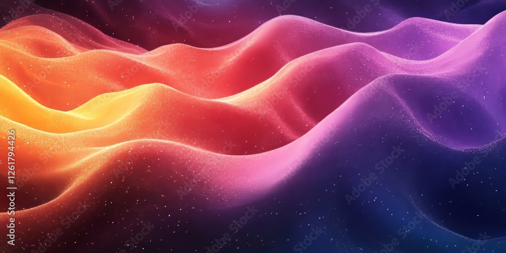 Obraz premium Multicolored Gradient Light Flow with a Grainy Texture, Generative AI