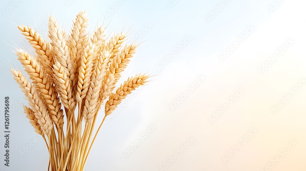 Fototapeta premium Celebrating wheat harvest close-up photography of golden fields and rural beauty