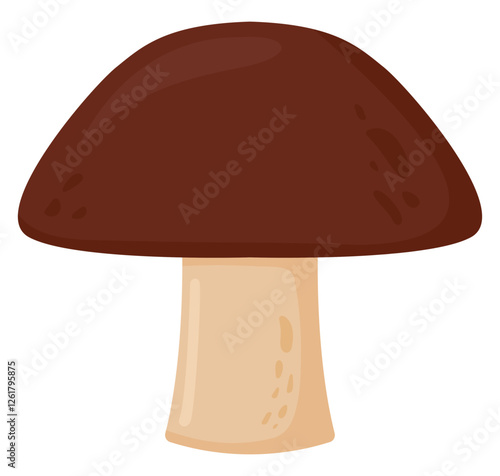 Mushroom icon vector isolated on white background.