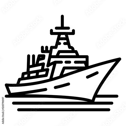 Naval Destroyer Icon