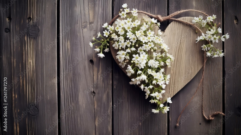 Fototapeta premium herustic wooden heart