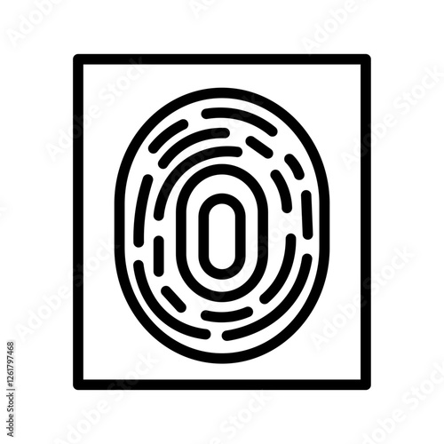 Fingerprint Evidence Vector Icon