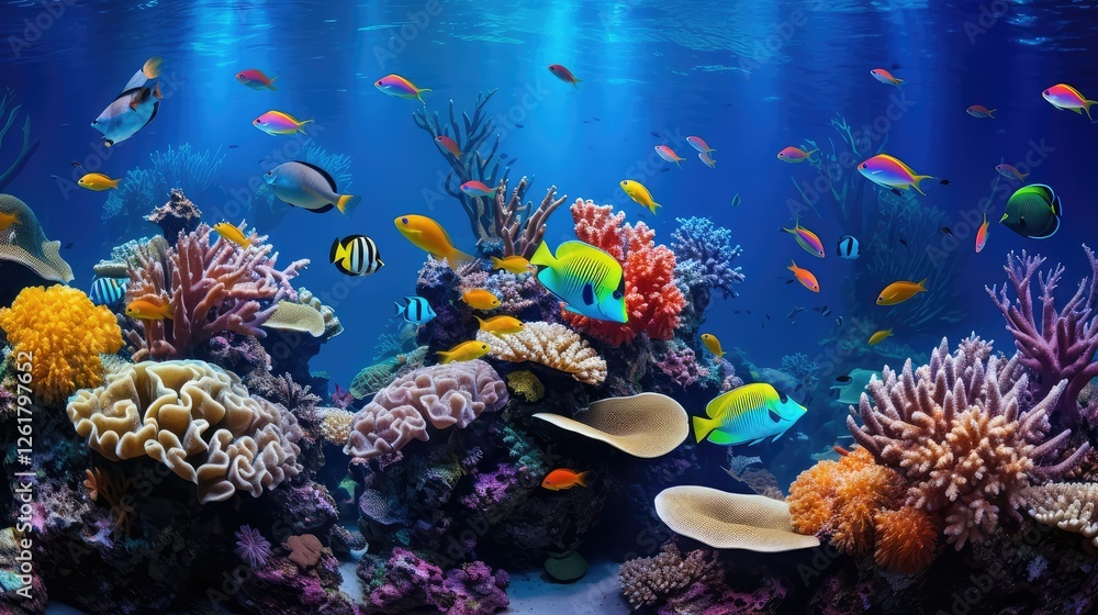 Fototapeta premium reefs green and blue graphics