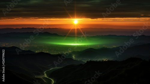 reflection green flash