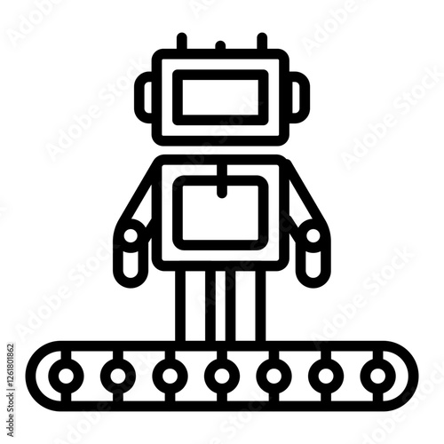 Warehouse Robot Vector Icon