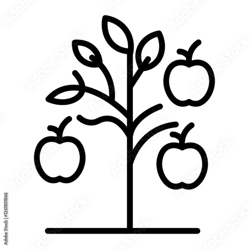 Apple Orchard Vector Icon