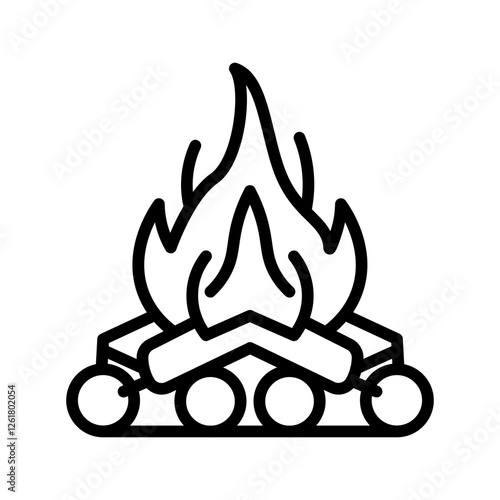 Campfire Vector Icon