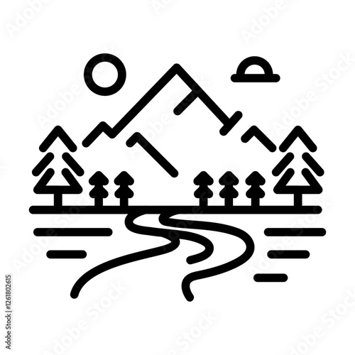 Scenic Overlook Vector Icon