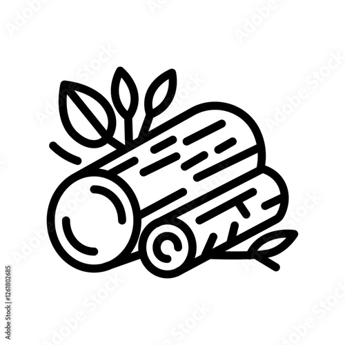 Woodpile Vector Icon