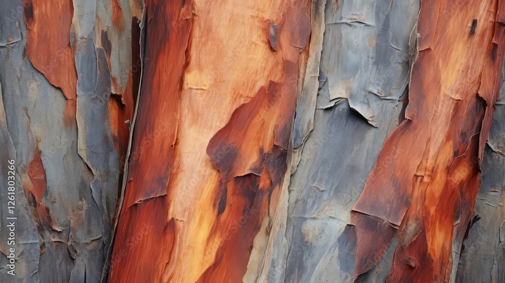 Fototapeta premium bark eucalyptus trees isolated