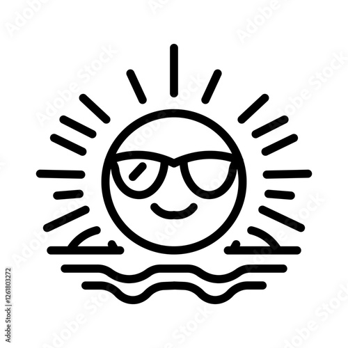 Summer Solstice Vector Icon