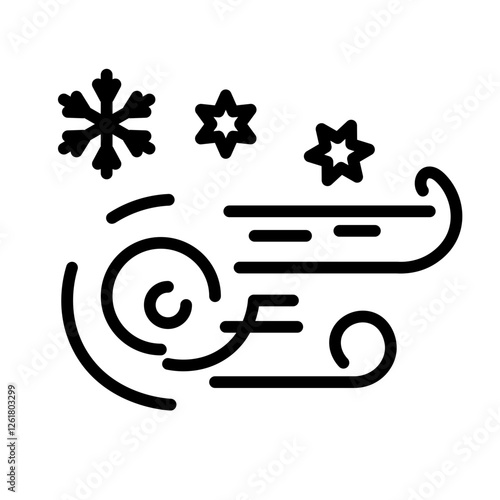 Snowstorm Vector Icon