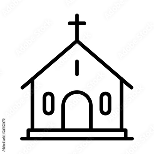 Chapel Windows Vector Icon
