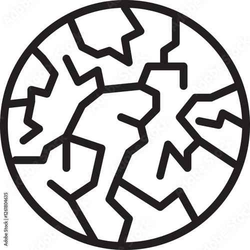 Cracked Earth Vector Icon