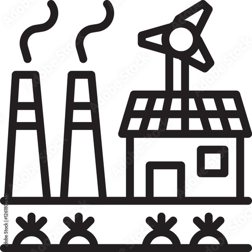 Bio Energy Farm Vector Icon