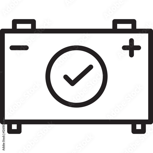 Clean Battery Vector Icon
