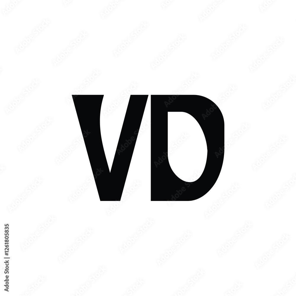 VD monogram logo design letter text name symbol monochrome logotype alphabet character simple logo VD monogram logo design letter text name symbol monochrome logotype alphabet character simple logo
