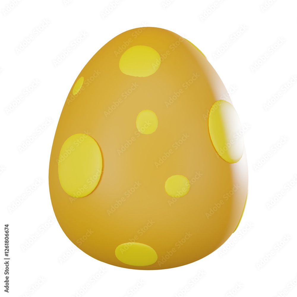 Fototapeta premium 3D render, Easter Egg and Celebrations, Icon Illustration