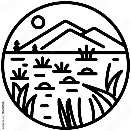 Marshland Vector Icon