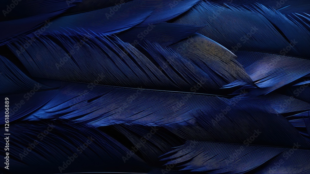 Obraz premium closeup navy blue feathers